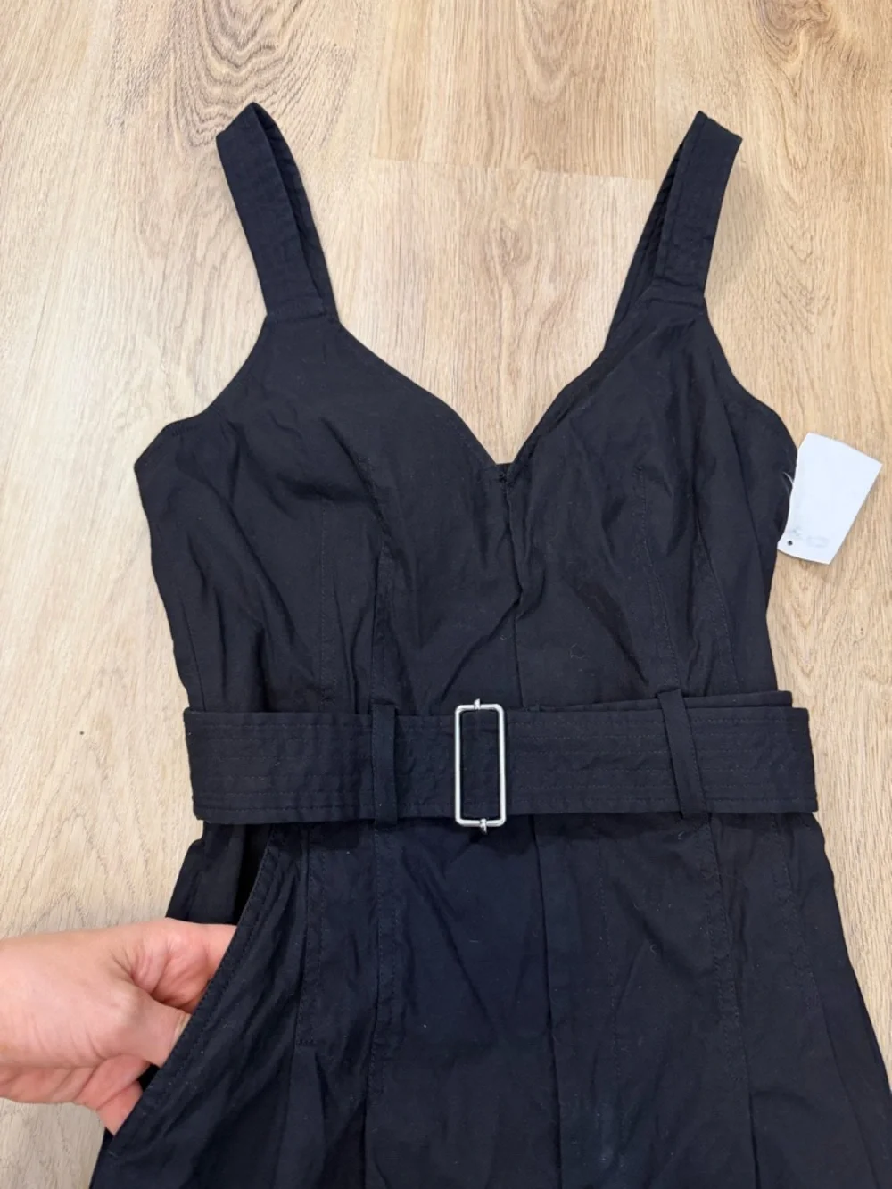 A.L.C. Black Belted Jumpsuit - Picture 4 of 7